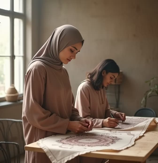 Haya Threads founder working on designs